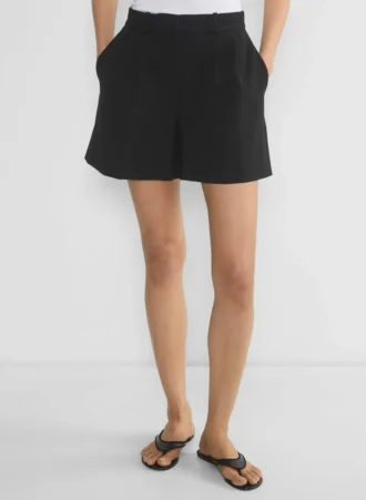 Plisserte shorts til midt på låret