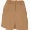 Plisserte shorts til midt på låret
