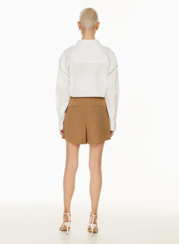 Plisserte shorts til midt på låret