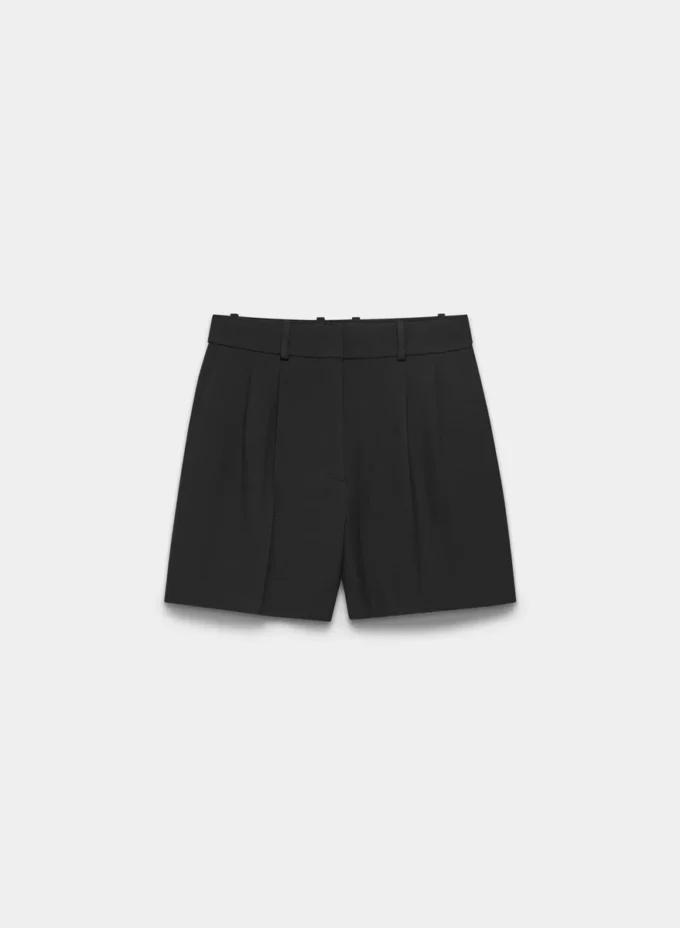 Plisserte shorts til midt på låret Plisserte shorts til midt på låret