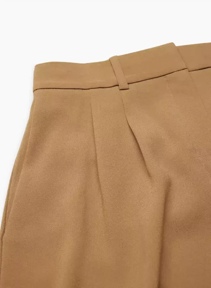 Plisserte shorts til midt på låret