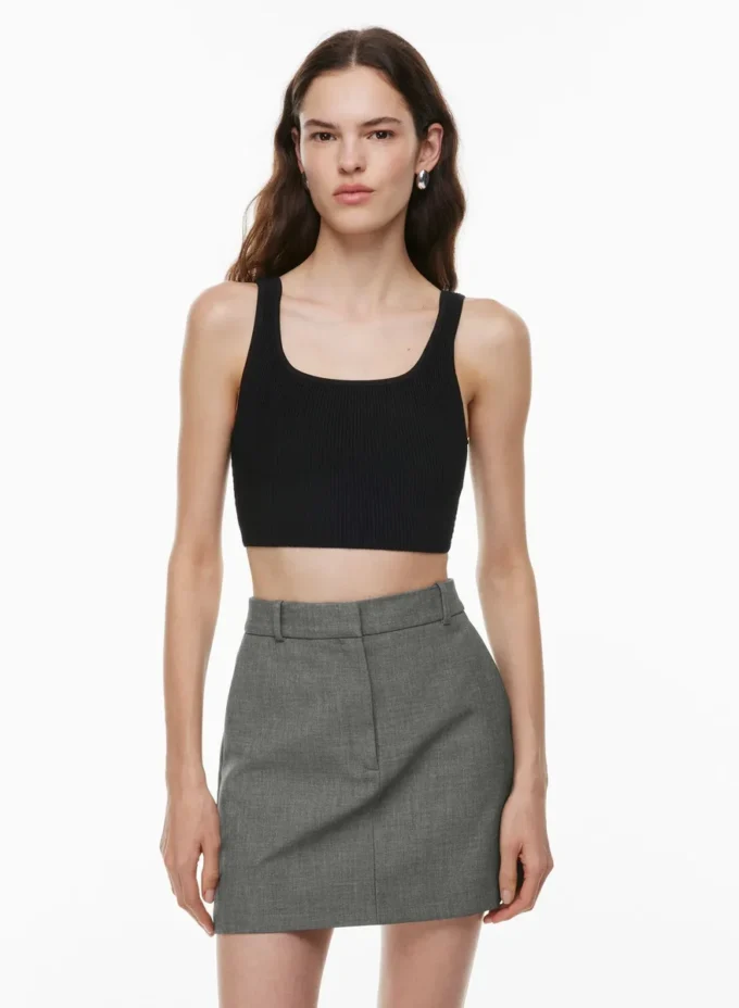 Sculpt Knit Squareneck Cropped Tank Sculpt Knit Squareneck Cropped Tank