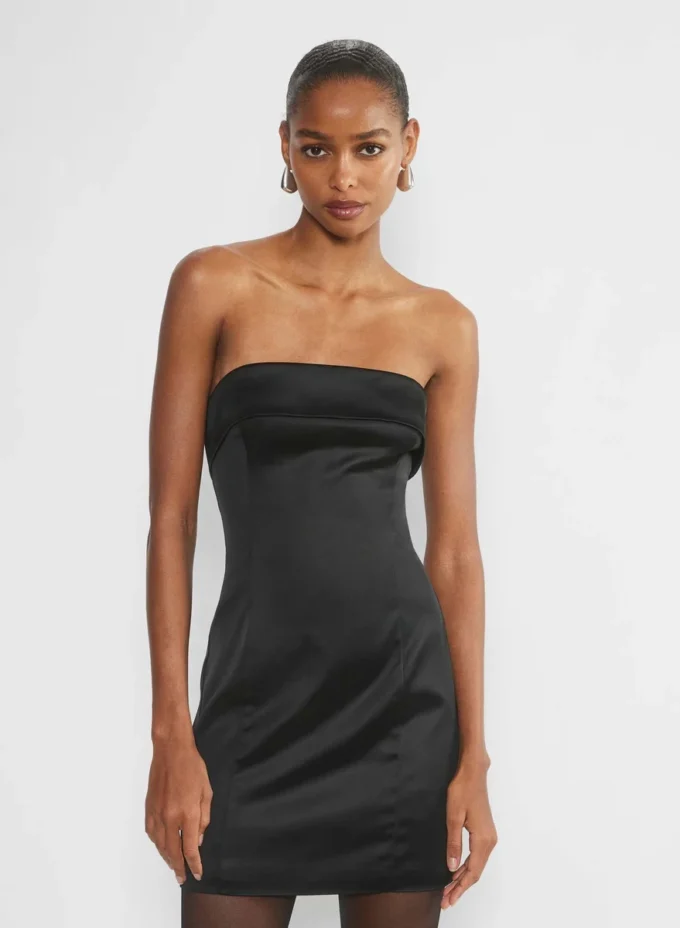 Shimmer Satin Tube Dress Shimmer Satin Tube Dress