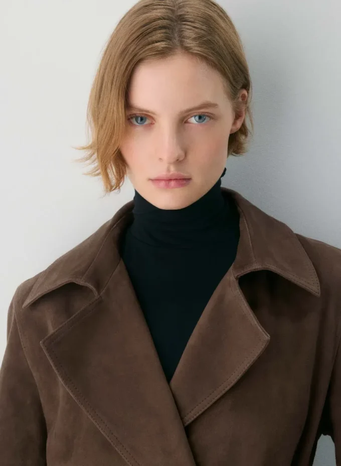 Silva suede trenchcoat