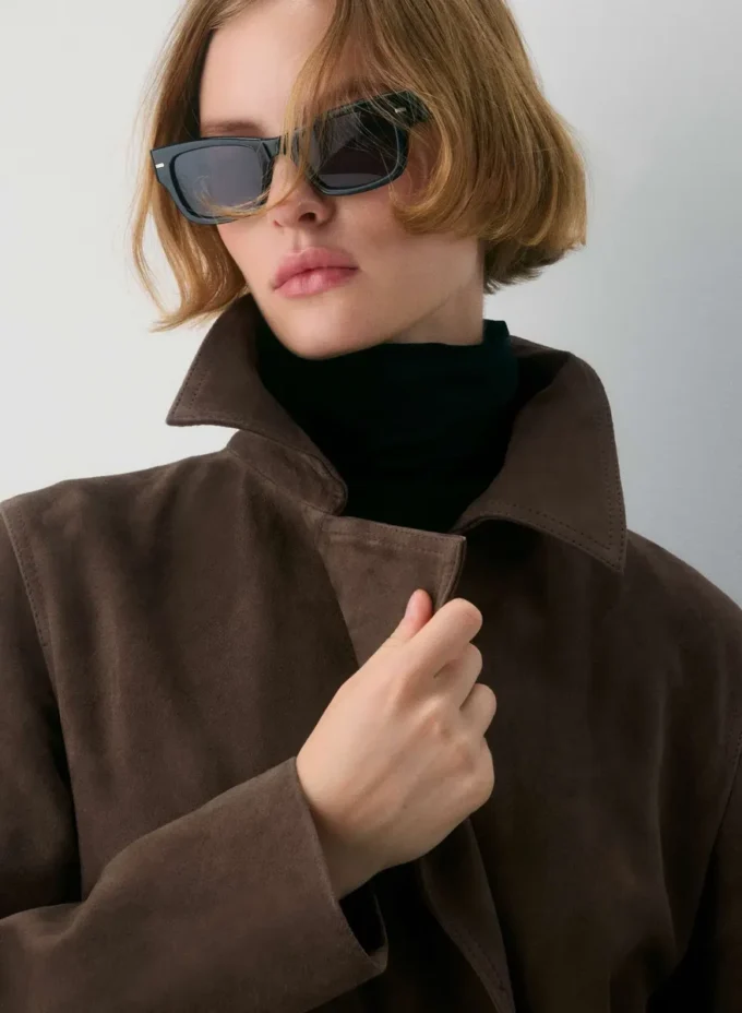 Silva suede trenchcoat