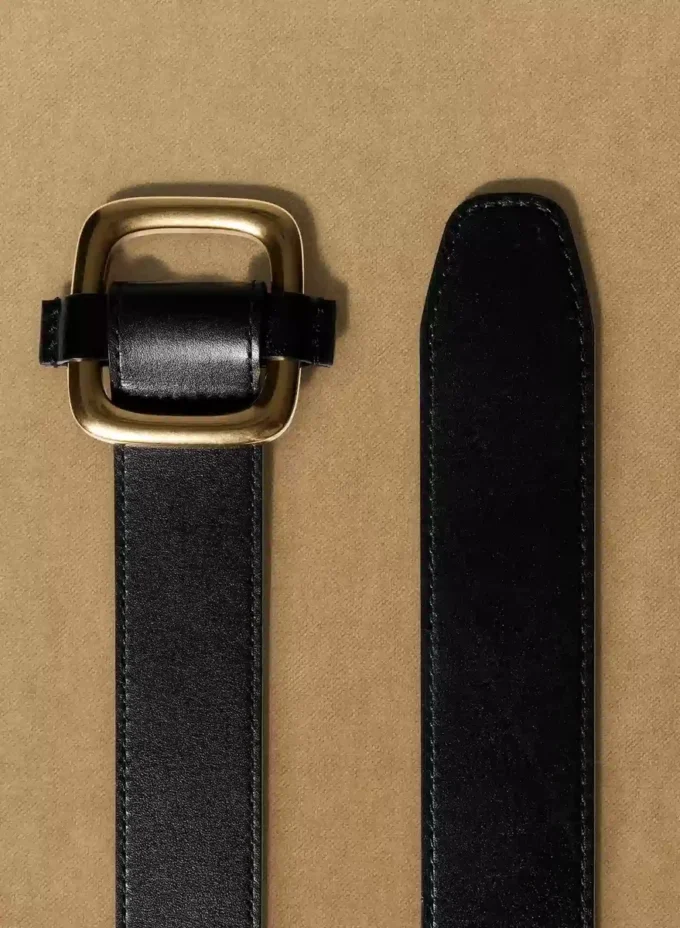 Slide Solid Brass Leather Belt
