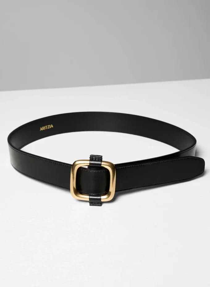 Slide Solid Brass Leather Belt