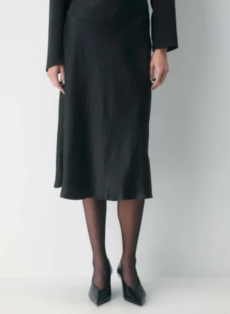 Slip Satin Midi Skirt