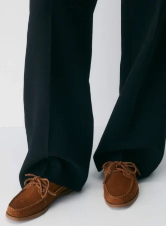 Sperry x Aritzia AO båtsko – semsket skinn