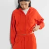 Terry Sweatfleece Boyfriend Boxy Zip Hoodie Terry Sweatfleece Boyfriend Boxy Zip Hoodie