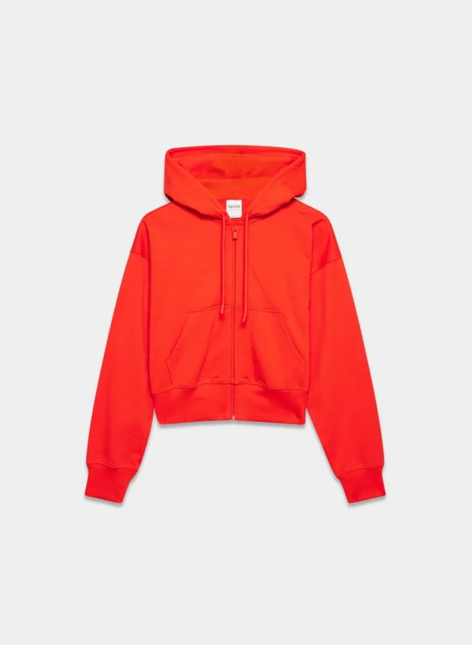 Terry Sweatfleece Boyfriend Boxy Zip Hoodie Terry Sweatfleece Boyfriend Boxy Zip Hoodie