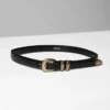 Western Solid Brass Leather Belt